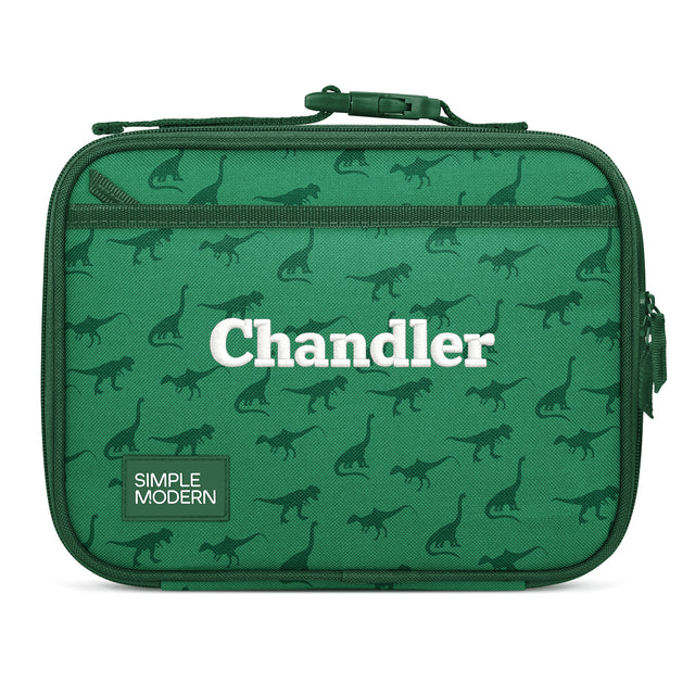 Personalized green lunch bag named Personalized green lunch bag named