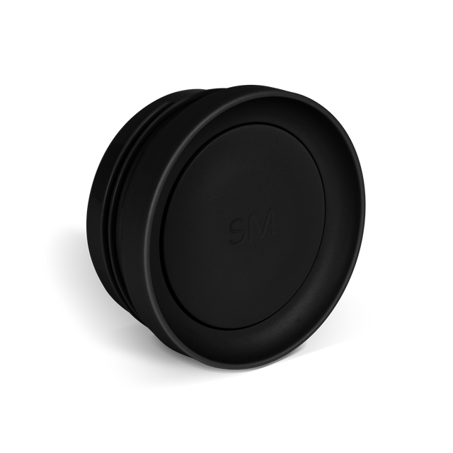 Black HRV-LID-360-MB-M product on white background with gray shadow detail Black HRV-LID-360-MB-M product on white background with gray shadow detail