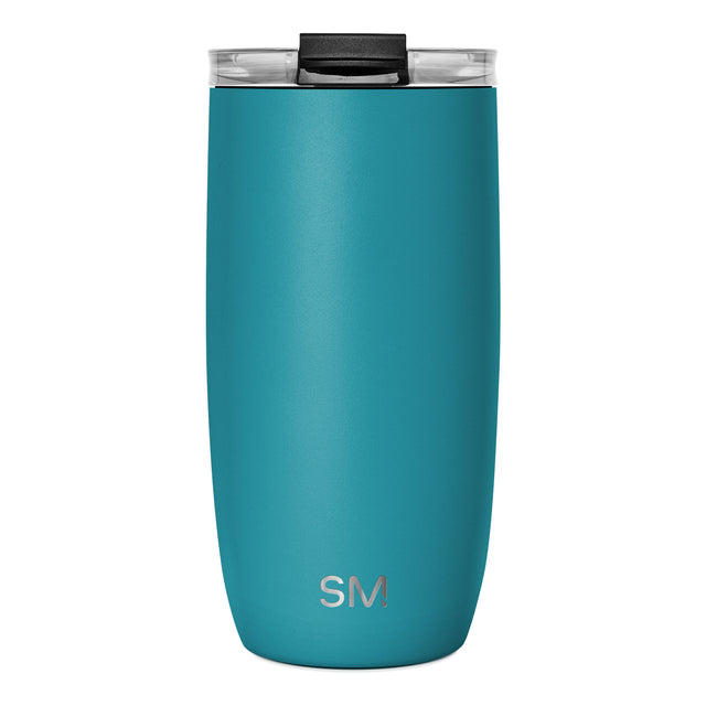 Teal insulated tumbler with matte finish on white background Teal insulated tumbler with matte finish on white background