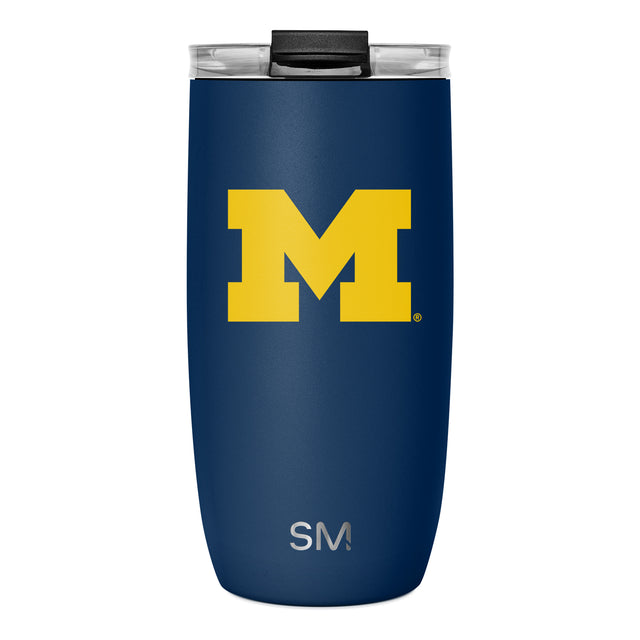 Deep navy blue stainless steel tumbler with modern design on white background Deep navy blue stainless steel tumbler with modern design on white background
