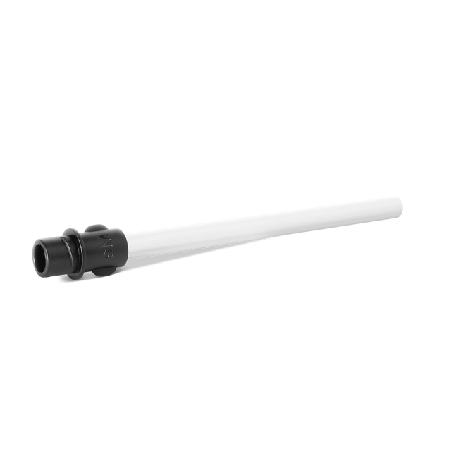 Minimalist straw with black cap on light gray background. Simple, modern design product shot featuring a single straw and matching black cap against a neutral studio setting. Minimalist straw with black cap on light gray background. Simple, modern design product shot featuring a single straw and matching black cap against a neutral studio setting.