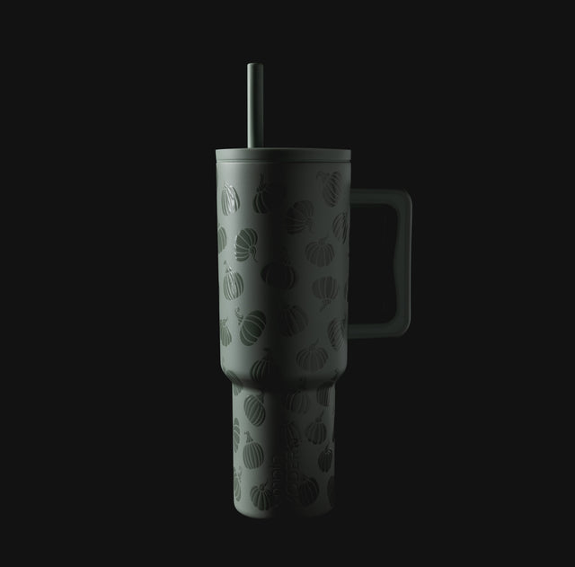Sage green signature tracker drinkware with modern minimalist design, front view Sage green signature tracker drinkware with modern minimalist design, front view