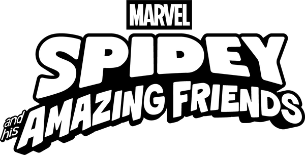 Logo with text: Marvel Spidey and his Amazing Friends.