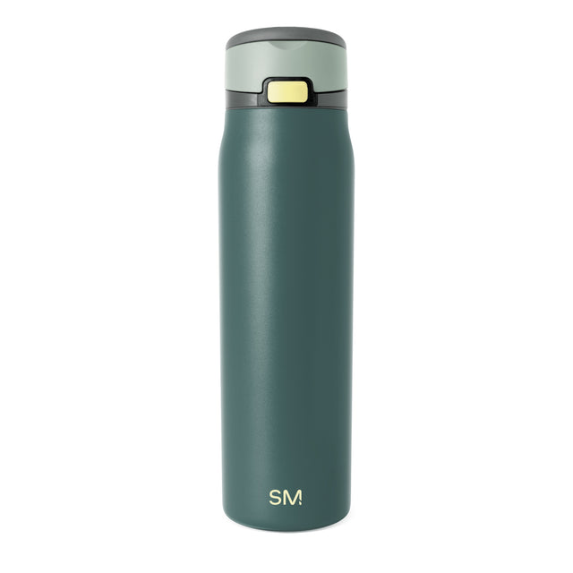 Matte finish tumbler in deep dusty teal-green with sage green and soft seafoam blue-green tones